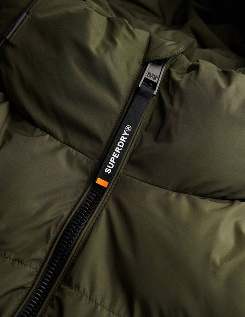 Plumas Superdry con Capucha Sports Verde Hombre