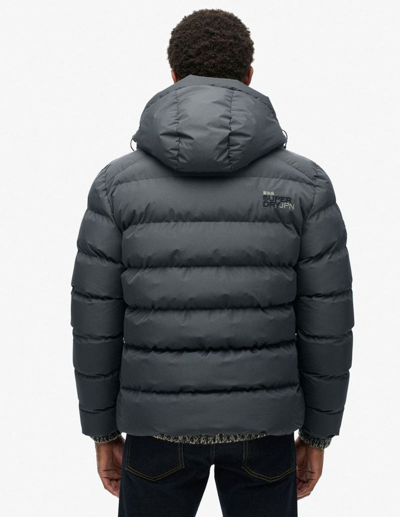 Plumas Superdry con Capucha Gris Hombre