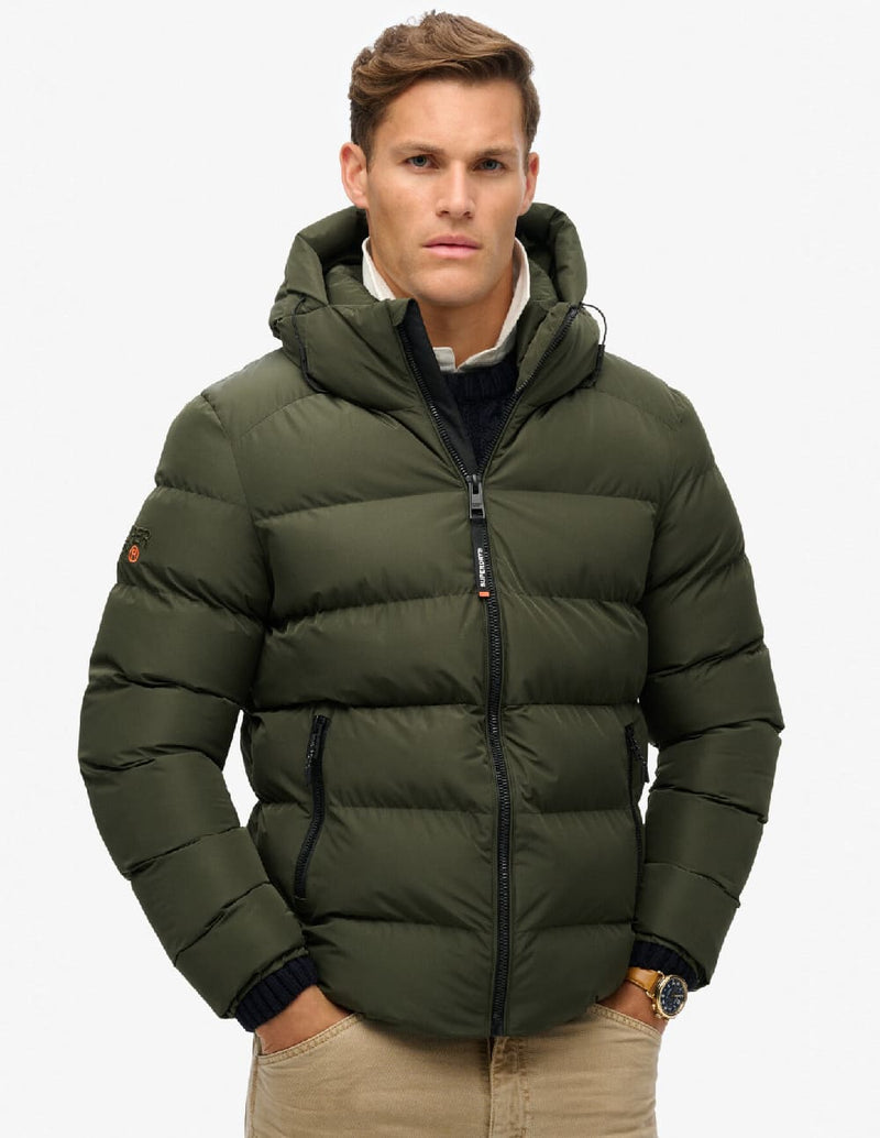 Plumas Superdry con Capucha Verde Hombre M5011905A ZC3 Comprar Online en Capitan Siroco Capitan Siroco