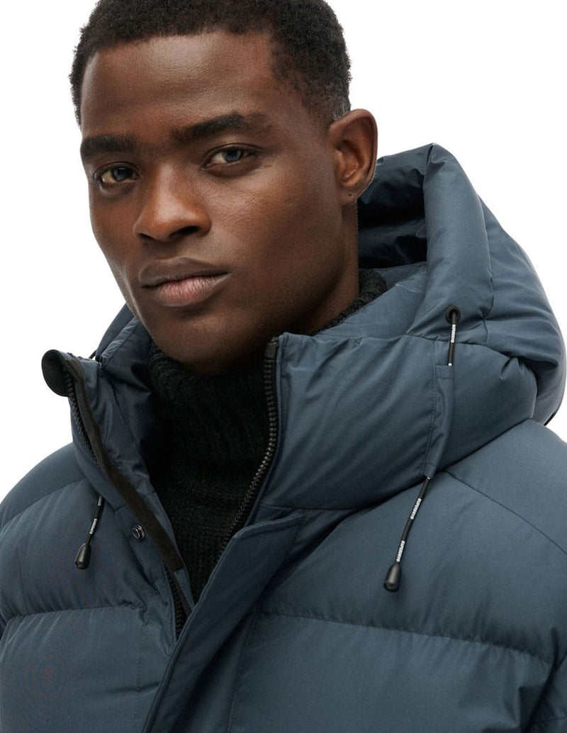 Plumas Superdry Largo Azul Hombre