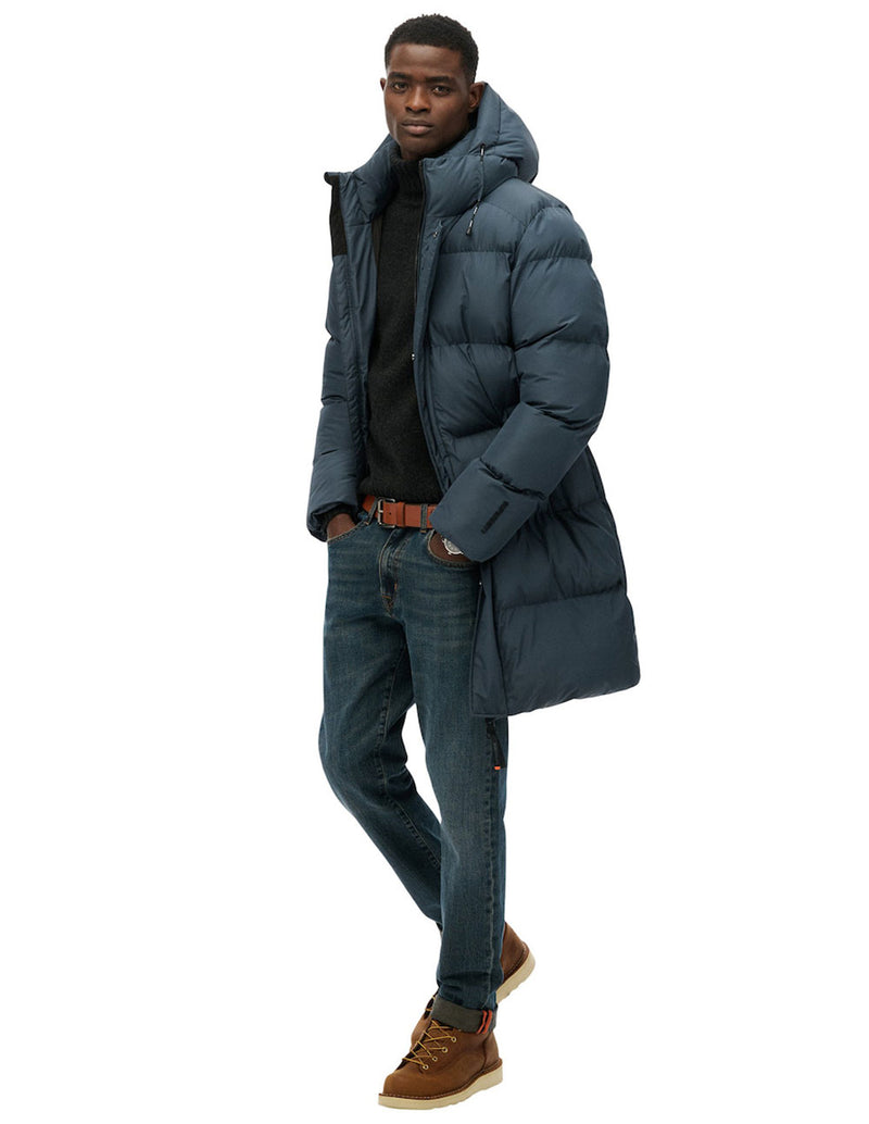 Plumas Superdry Largo Azul Hombre