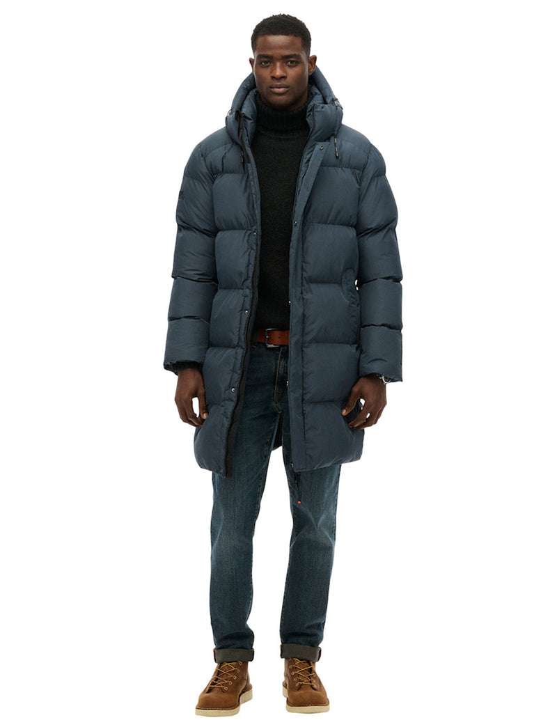 Plumas Superdry Largo Azul Hombre