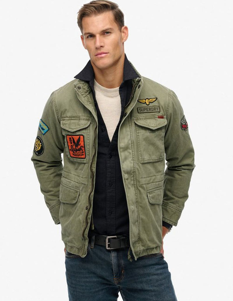Chaqueta Superdry M65 con Parches Verde Hombre