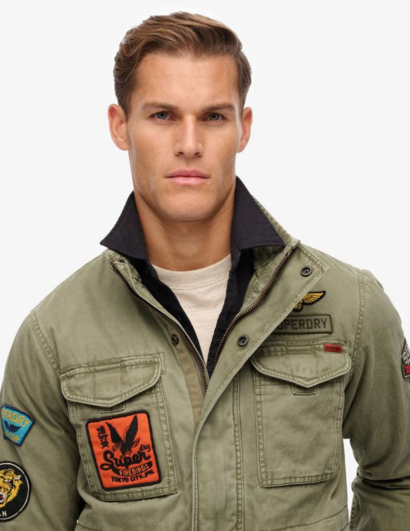Chaqueta Superdry M65 con Parches Verde Hombre