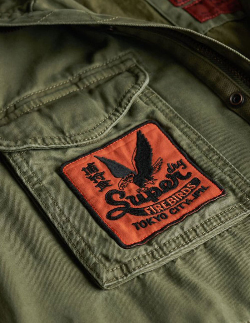 Chaqueta Superdry M65 con Parches Verde Hombre