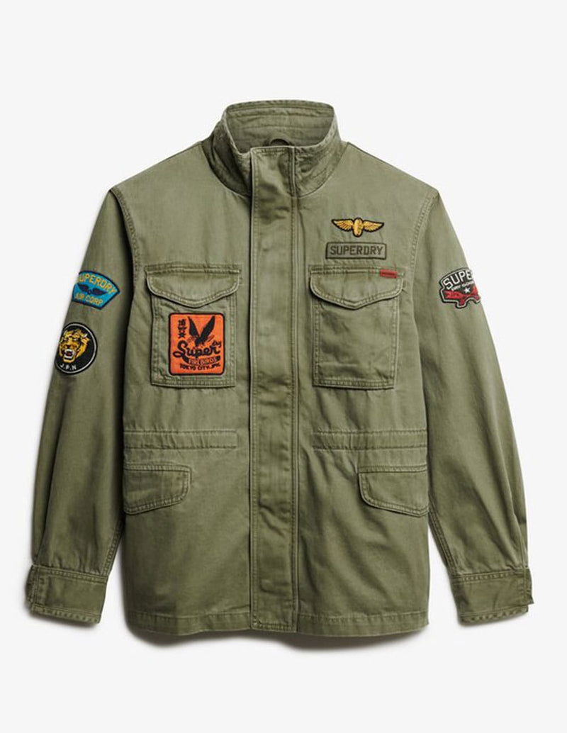 Chaqueta Superdry M65 con Parches Verde Hombre