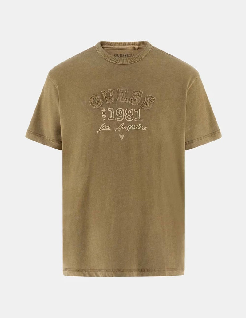 Camiseta GUESS con Logo Verde Hombre