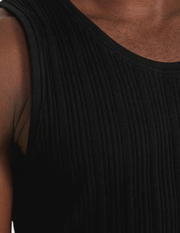 Camiseta GUESS Eco Textured Negra Hombre