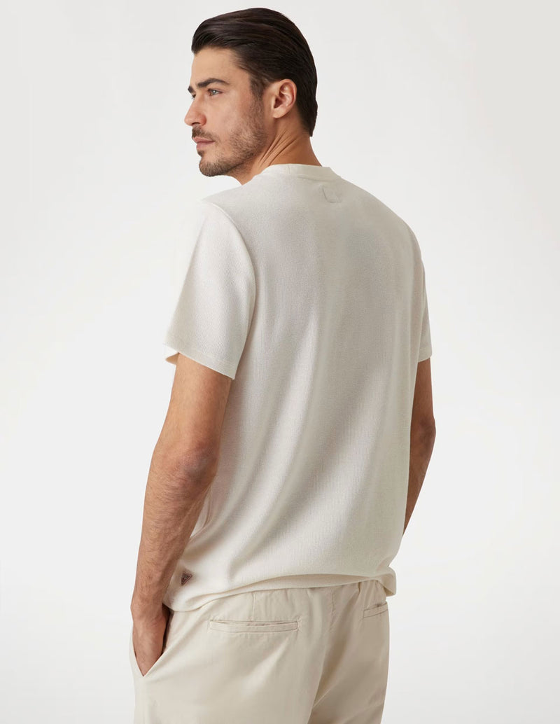 Camiseta GUESS de Punto Elástica Beige Hombre