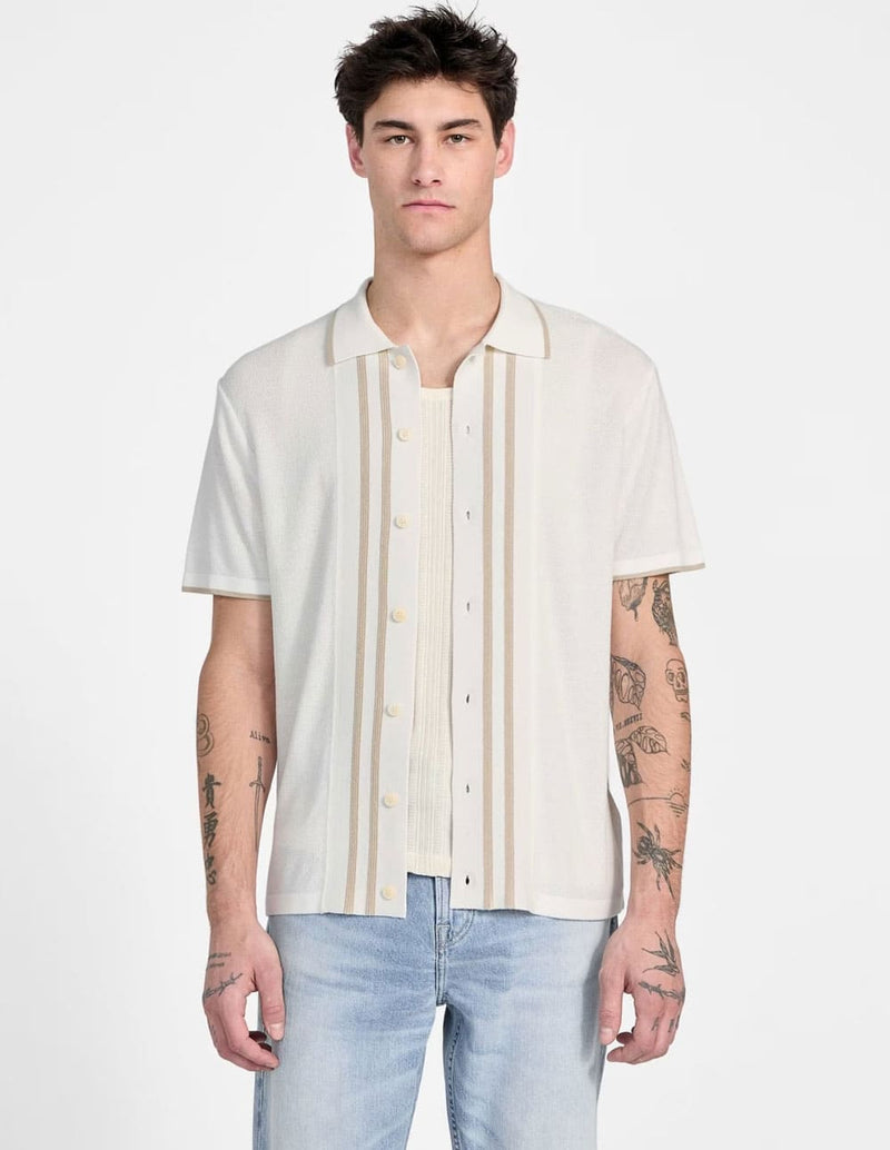 Polo GUESS con Botones Blanco Hombre