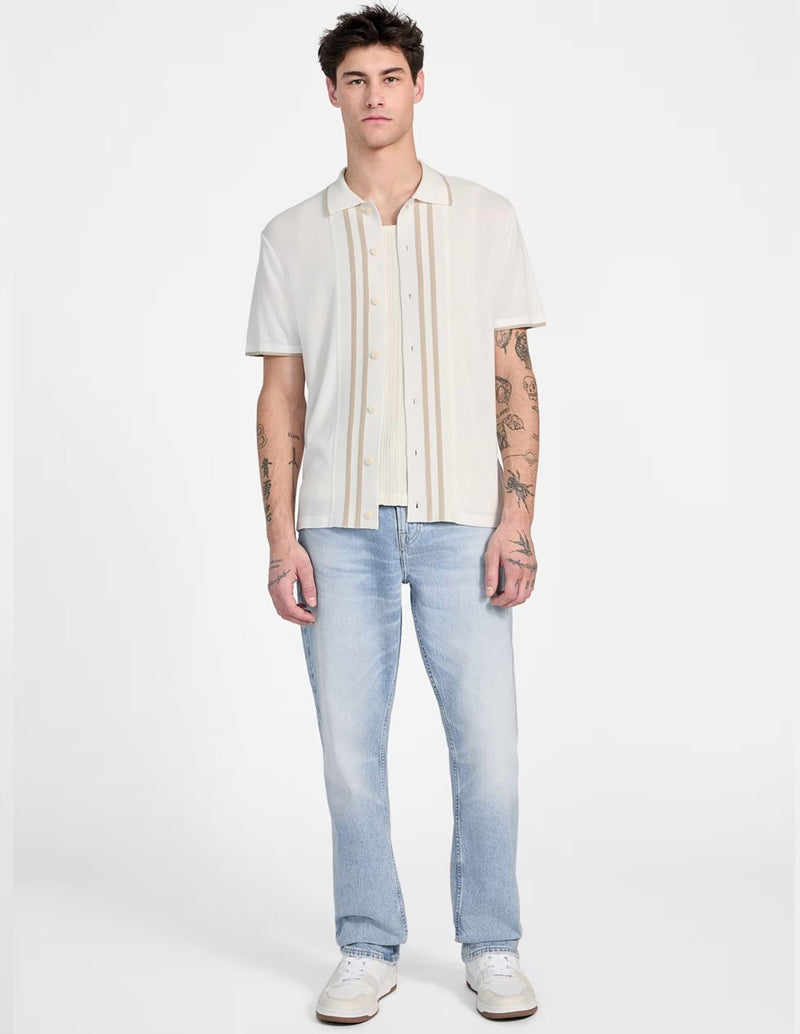 Polo GUESS con Botones Blanco Hombre