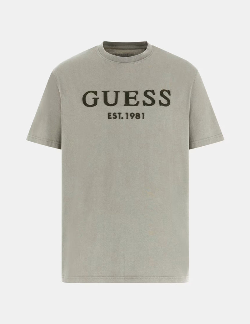 Camiseta GUESS con Logo Verde Hombre