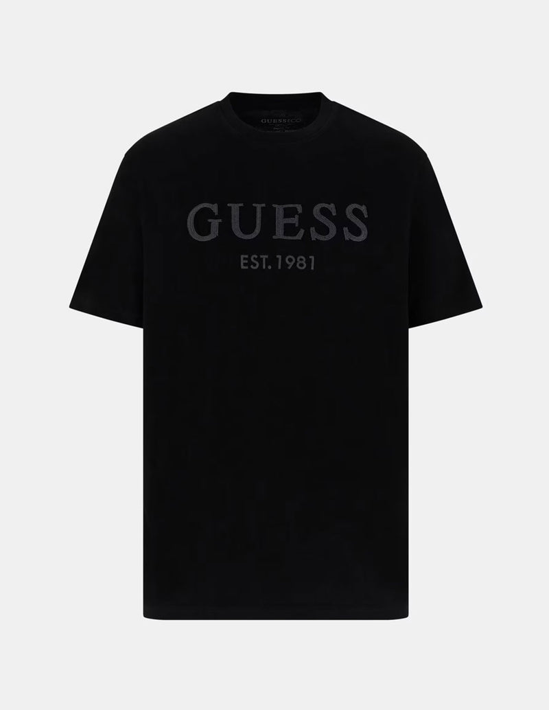 Camiseta GUESS con Logo Negra Hombre