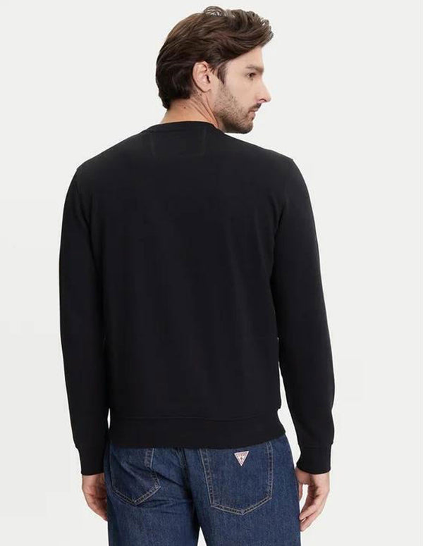 Sudadera GUESS con Logo Triángulo Negra Hombre