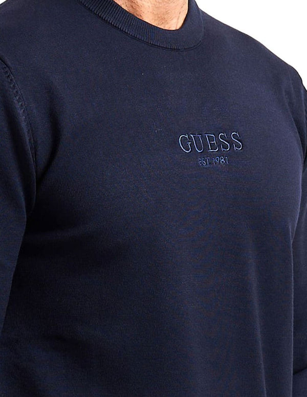 Jersey GUESS con Logo Azul Marino Hombre