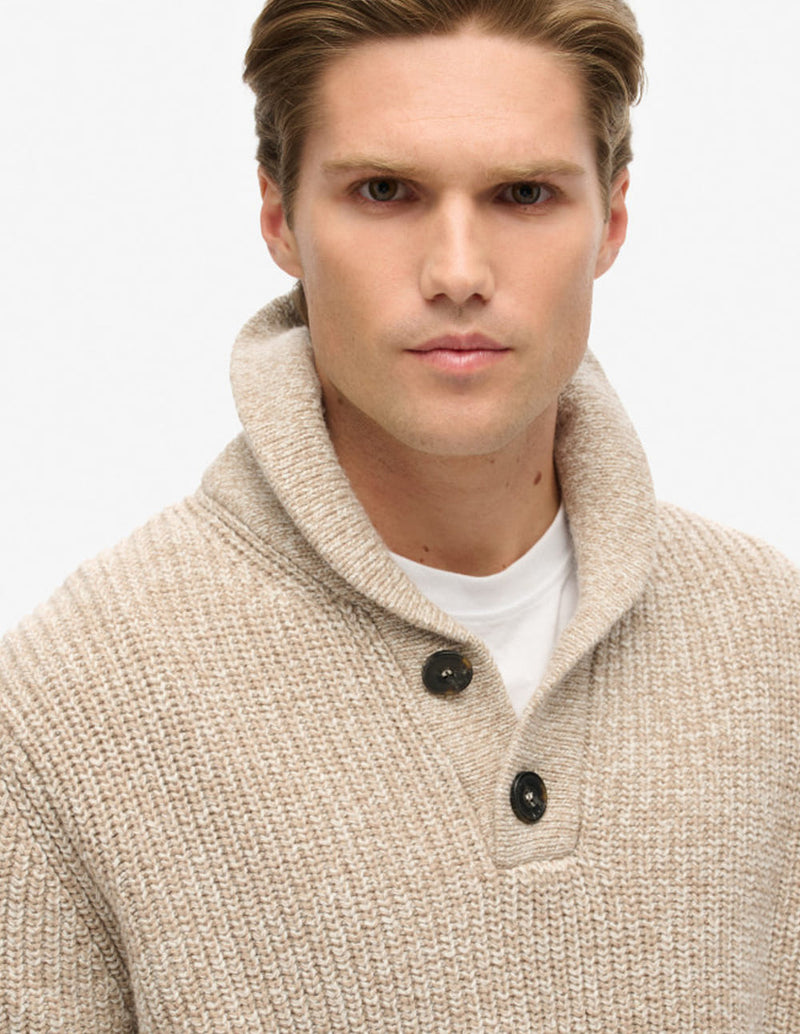 Jersey Superdry con Botones Beige Hombre