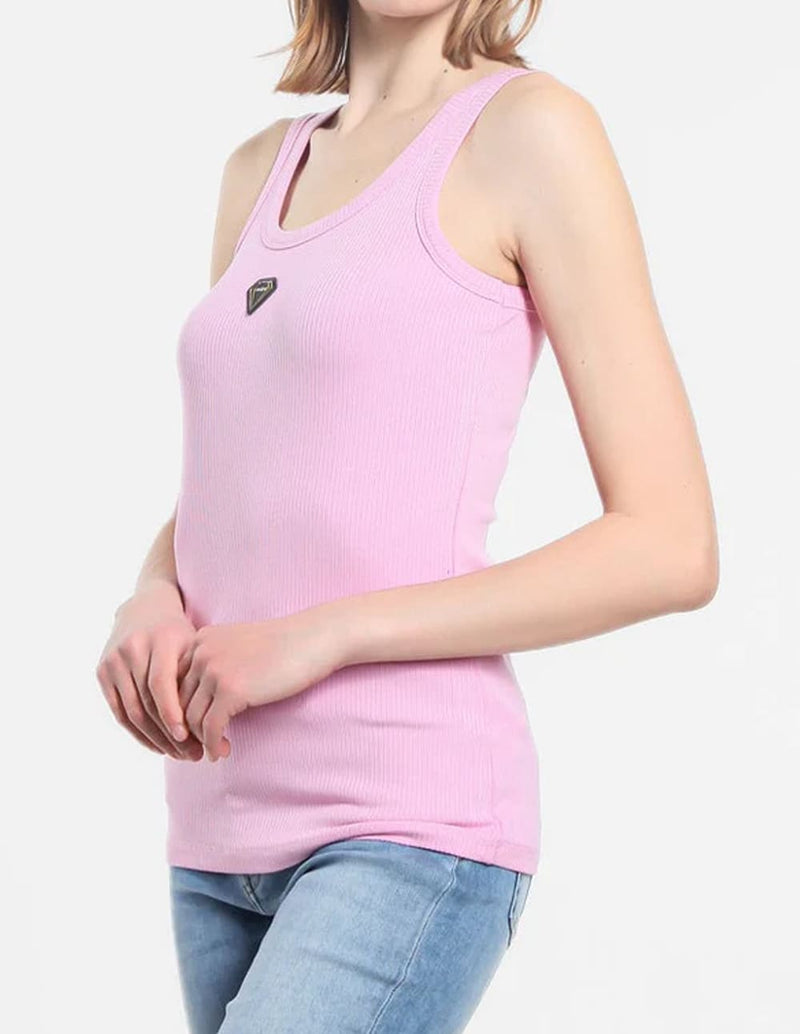 Camiseta MET con Logo Rosa Mujer