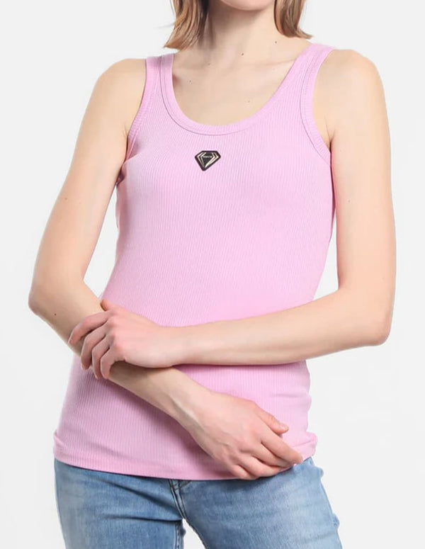 Camiseta MET con Logo Rosa Mujer