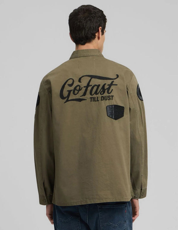 Chaqueta Replay Regular Fit con Parches Marrón Hombre