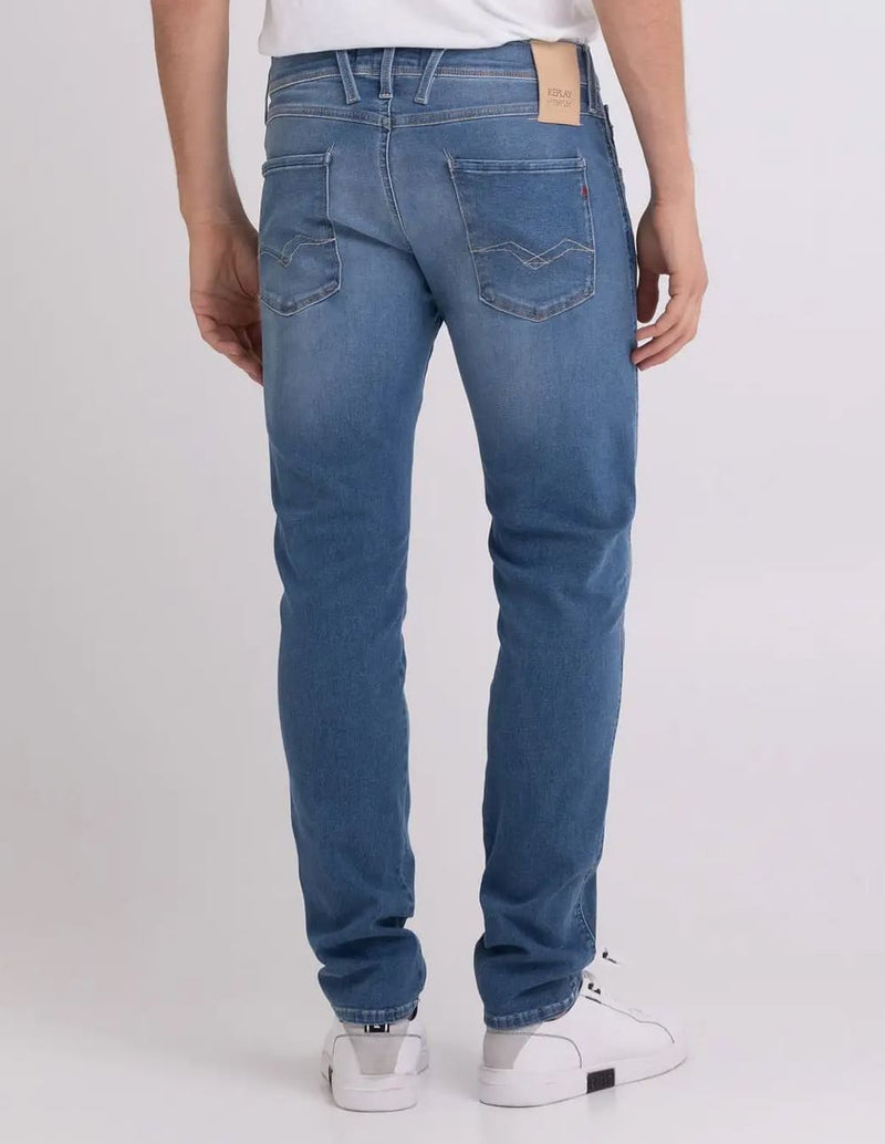 Pantalón Vaquero Replay Slim Anbass Azul Hombre