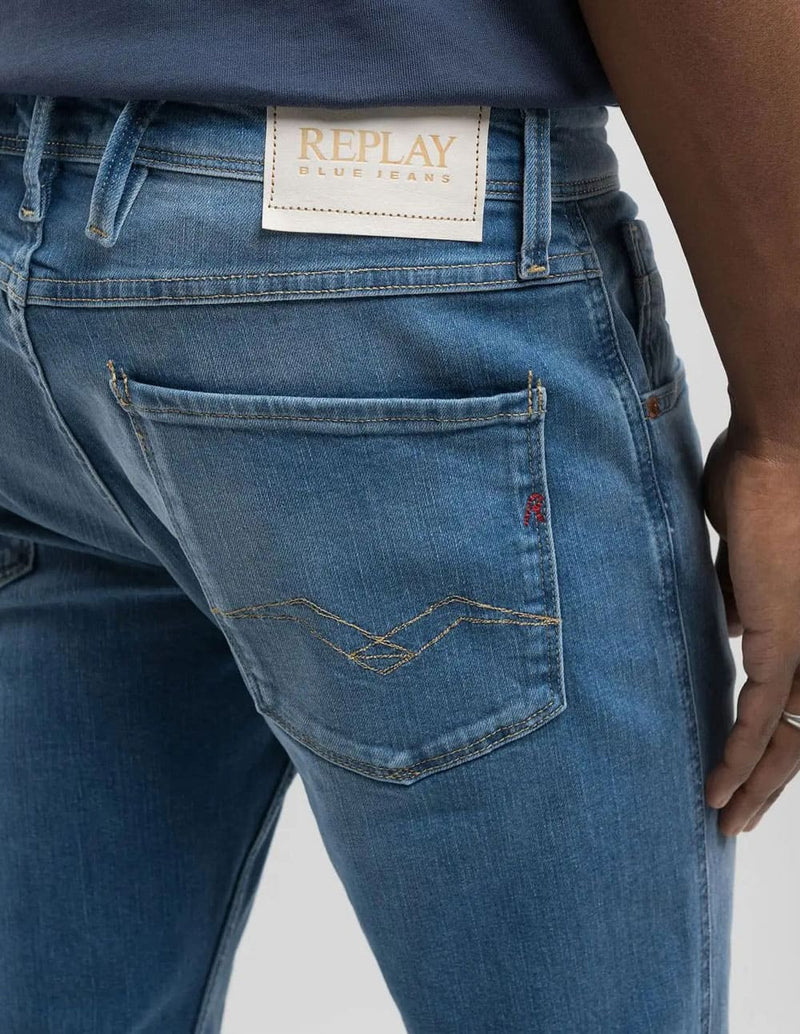 Pantalón Vaquero Replay Slim Fit Anbass Eco Plus Azul Hombre