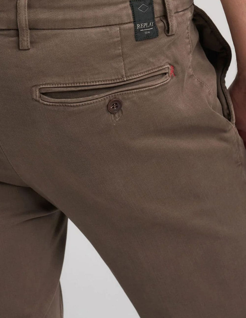 Pantalón Replay Zumar Marrón Hombre