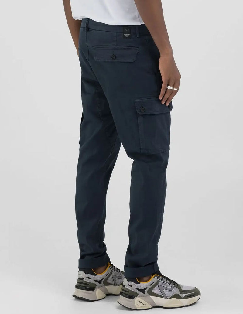 Pantalón Replay Slim Fit Jaan Azul Marino Hombre