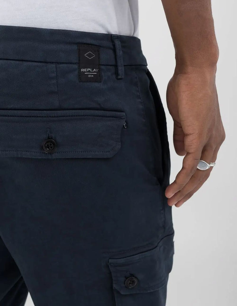 Pantalón Replay Slim Fit Jaan Azul Marino Hombre