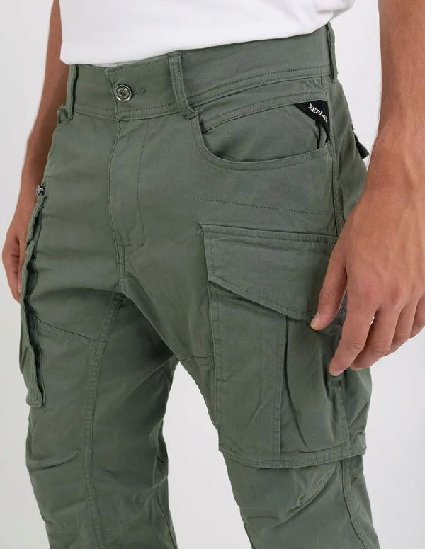 Pantalón Cargo Replay Joe L 32 Verde Hombre