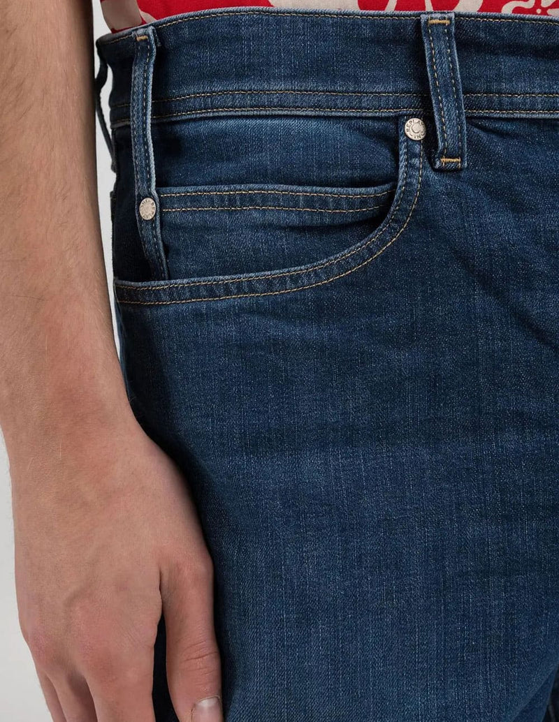 Pantalón Vaquero Corto Replay Tapered Fit Azul Hombre