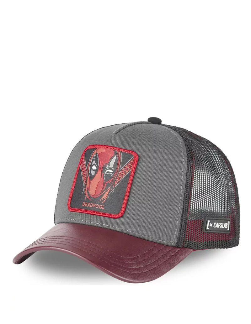 Gorra Capslab Deadpool Gris y Granate Unisex