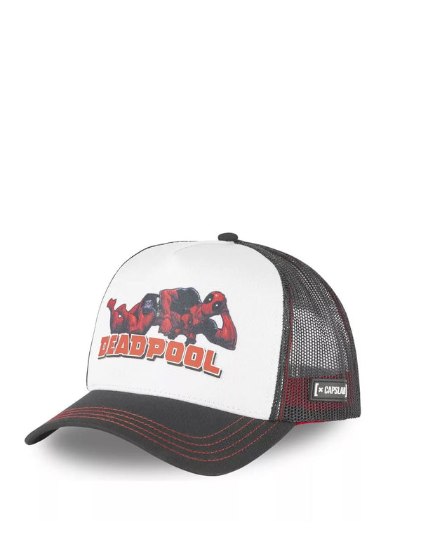 Gorra Capslab Deadpool Blanca y Negra Unisex