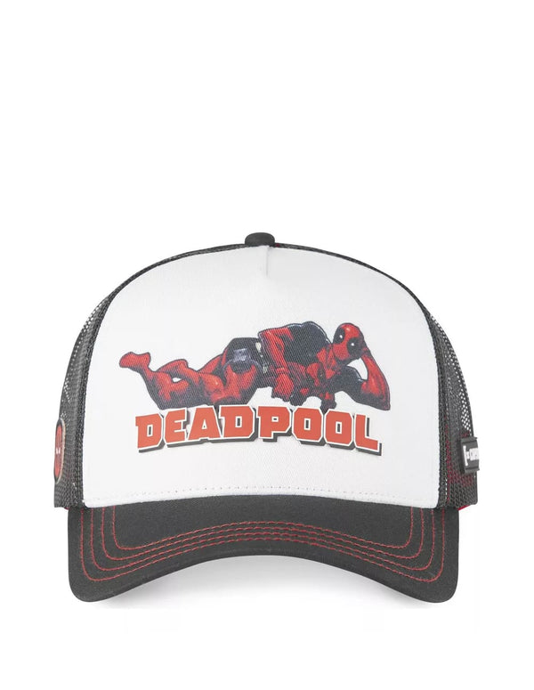 Gorra Capslab Deadpool Blanca y Negra Unisex