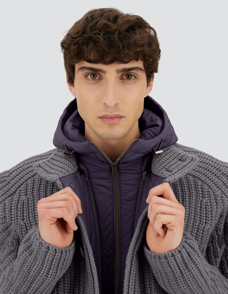 Chaqueta Herno Cob Stitch Wool Gris Hombre