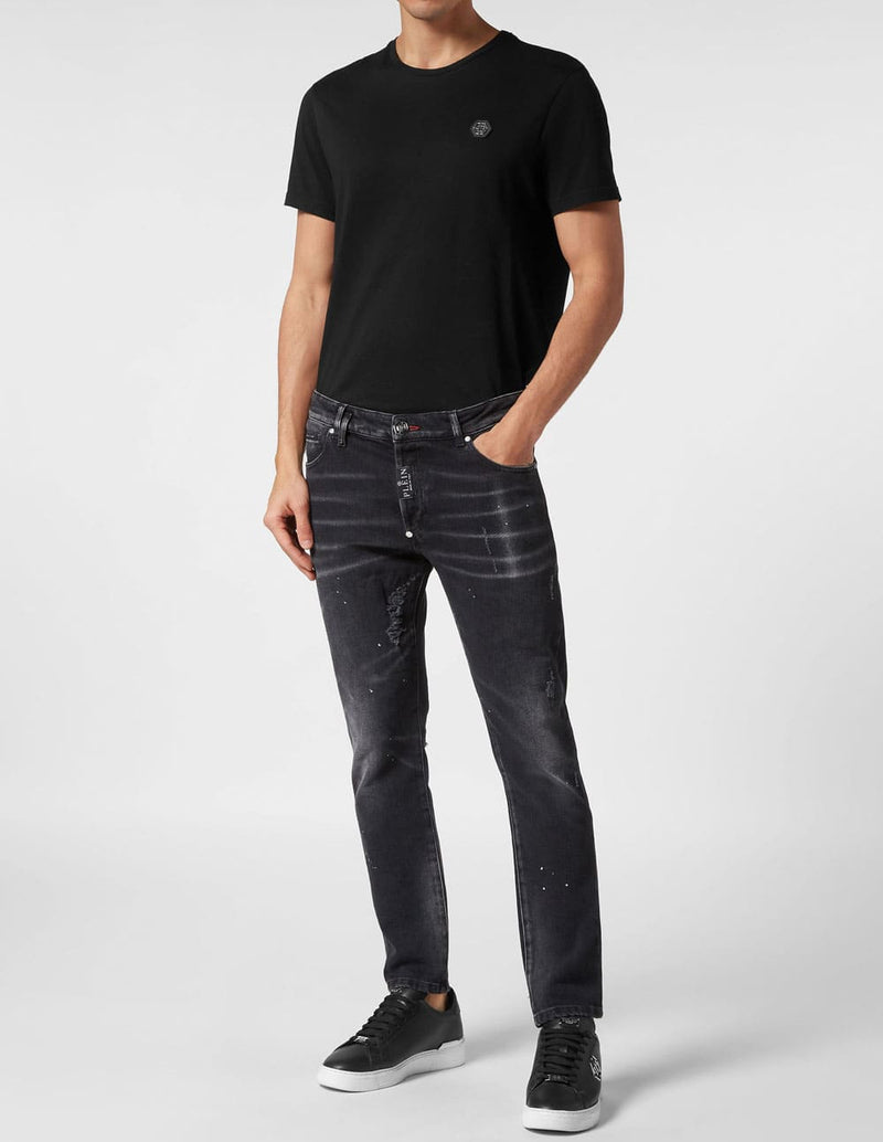 Pantalón Philipp Plein Skinny Fit Negro Hombre