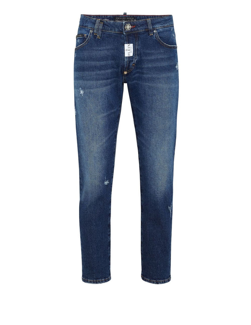 Pantalón Vaquero Philipp Plein con Logo Azul Hombre