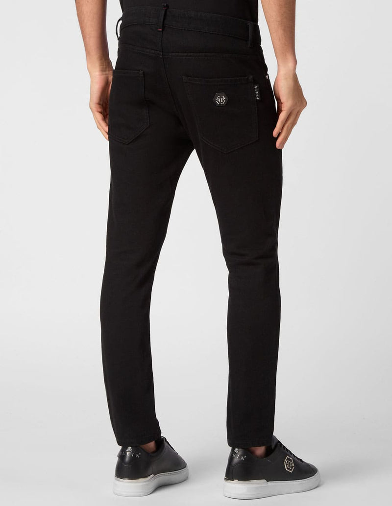 Pantalón Philipp Plein Skinny Fit Negro Hombre