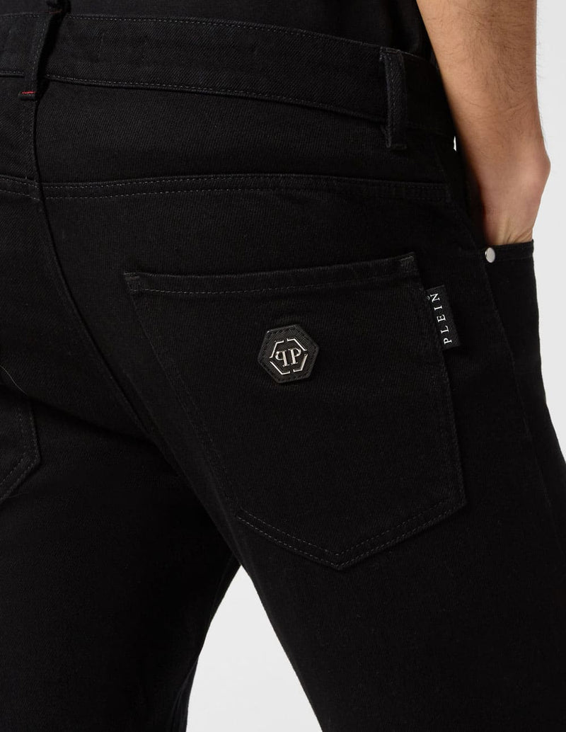 Pantalón Philipp Plein Skinny Fit Negro Hombre