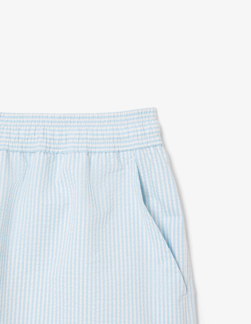 Bañador Lacoste Texturizado de Rayas Azul Hombre