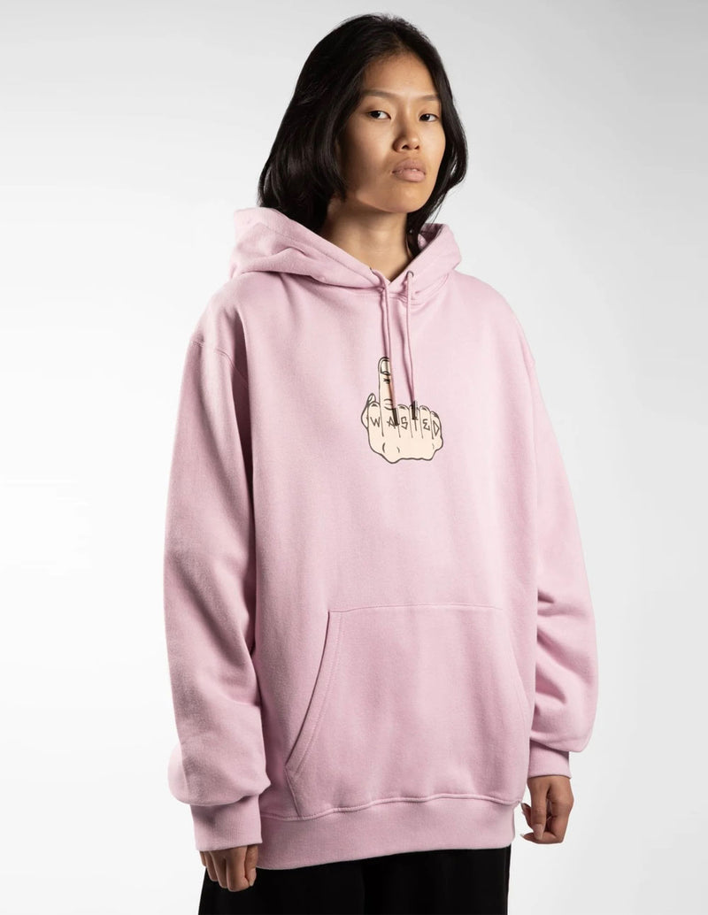 Sudadera con Capucha WASTED con Estampado Rosa Unisex