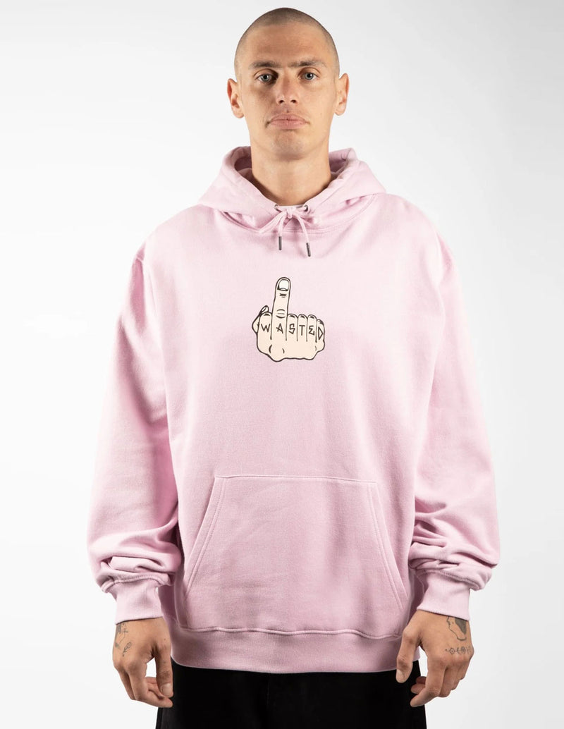 Sudadera con Capucha WASTED con Estampado Rosa Unisex