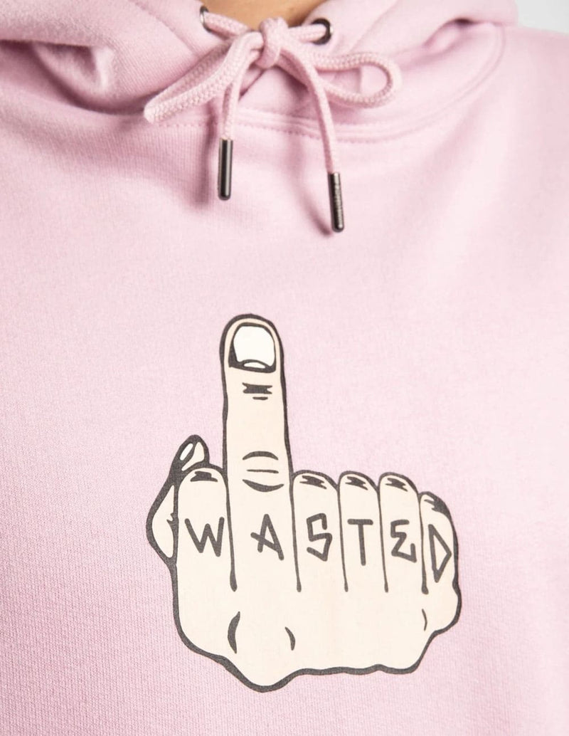 Sudadera con Capucha WASTED con Estampado Rosa Unisex