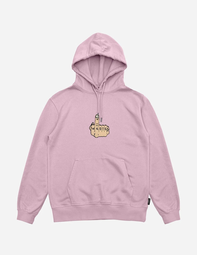 Sudadera con Capucha WASTED con Estampado Rosa Unisex