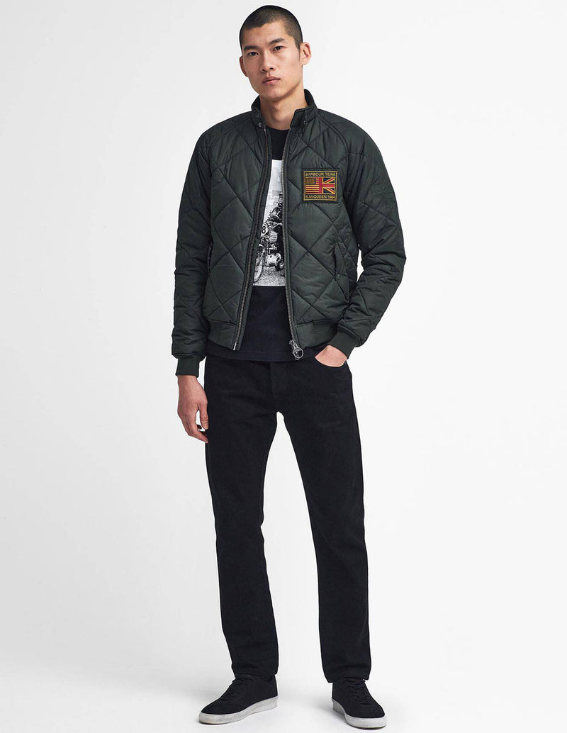 Chaqueta Barbour Merchand Quilted Gris Hombre