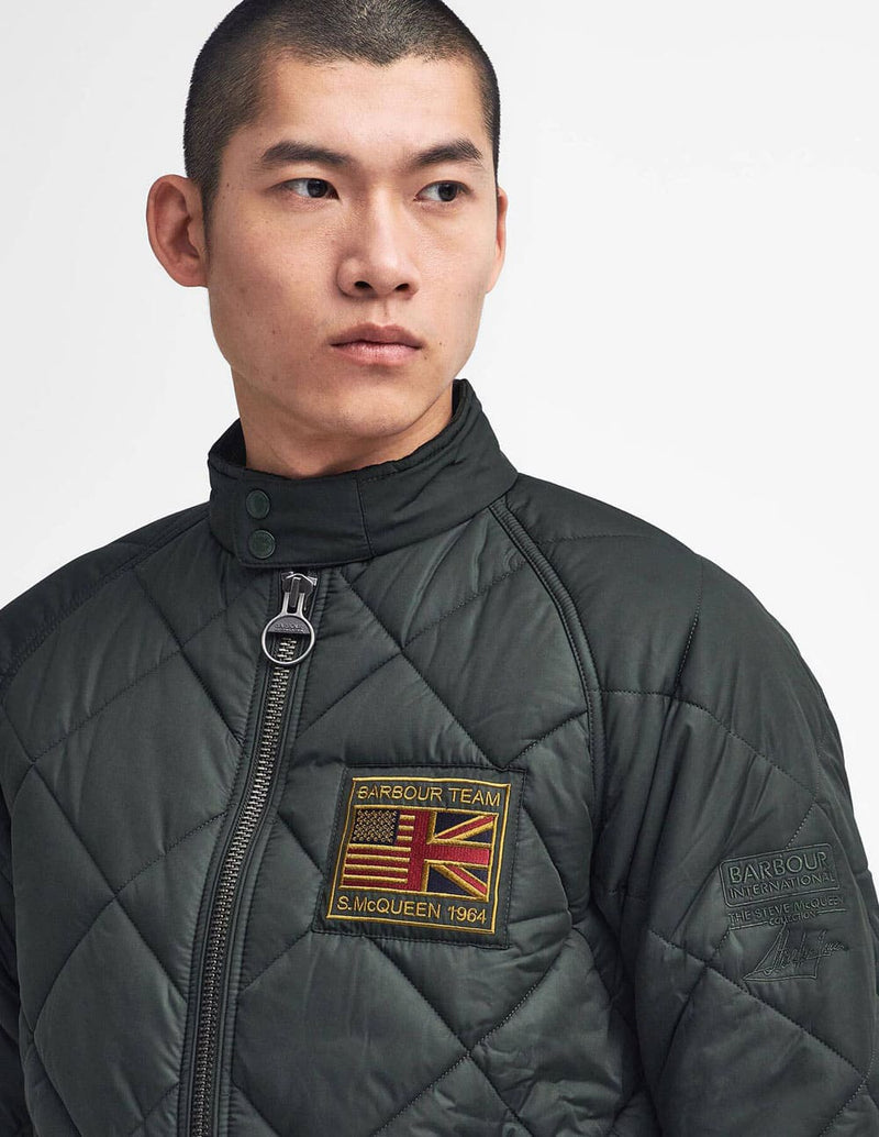 Chaqueta Barbour Merchand Quilted Gris Hombre