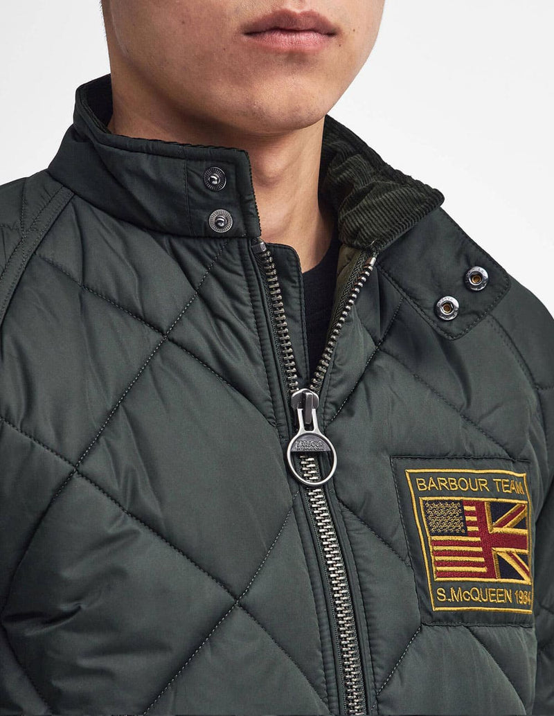 Chaqueta Barbour Merchand Quilted Gris Hombre