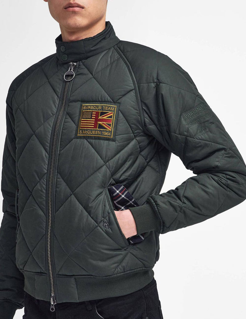Chaqueta Barbour Merchand Quilted Gris Hombre