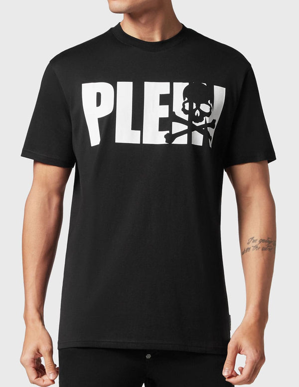 Camiseta Philipp Plein con Logo Grande Negra Hombre