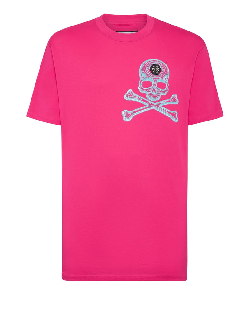 Camiseta Philipp Plein Skull&Bones Rosa Hombre