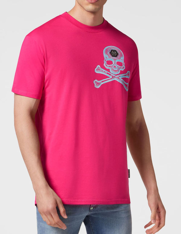 Camiseta Philipp Plein Skull&Bones Rosa Hombre